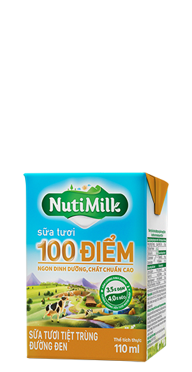 NutiMilk Sữa tươi 100 điểm Đường đen