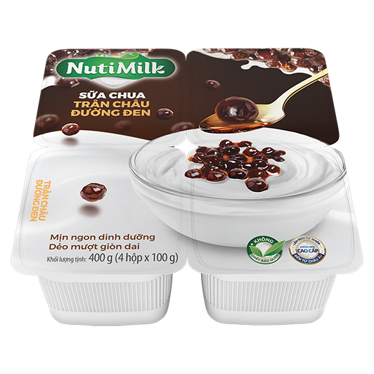 NutiMilk Sữa chua Trân Châu Đường Đen
